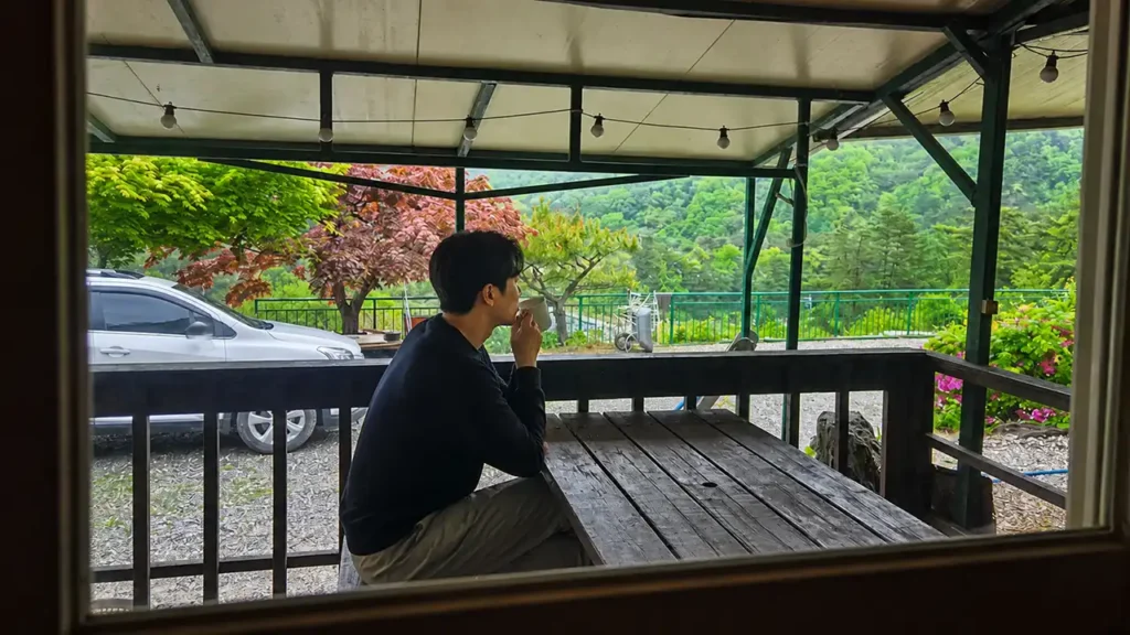 단체실 앞 테라스